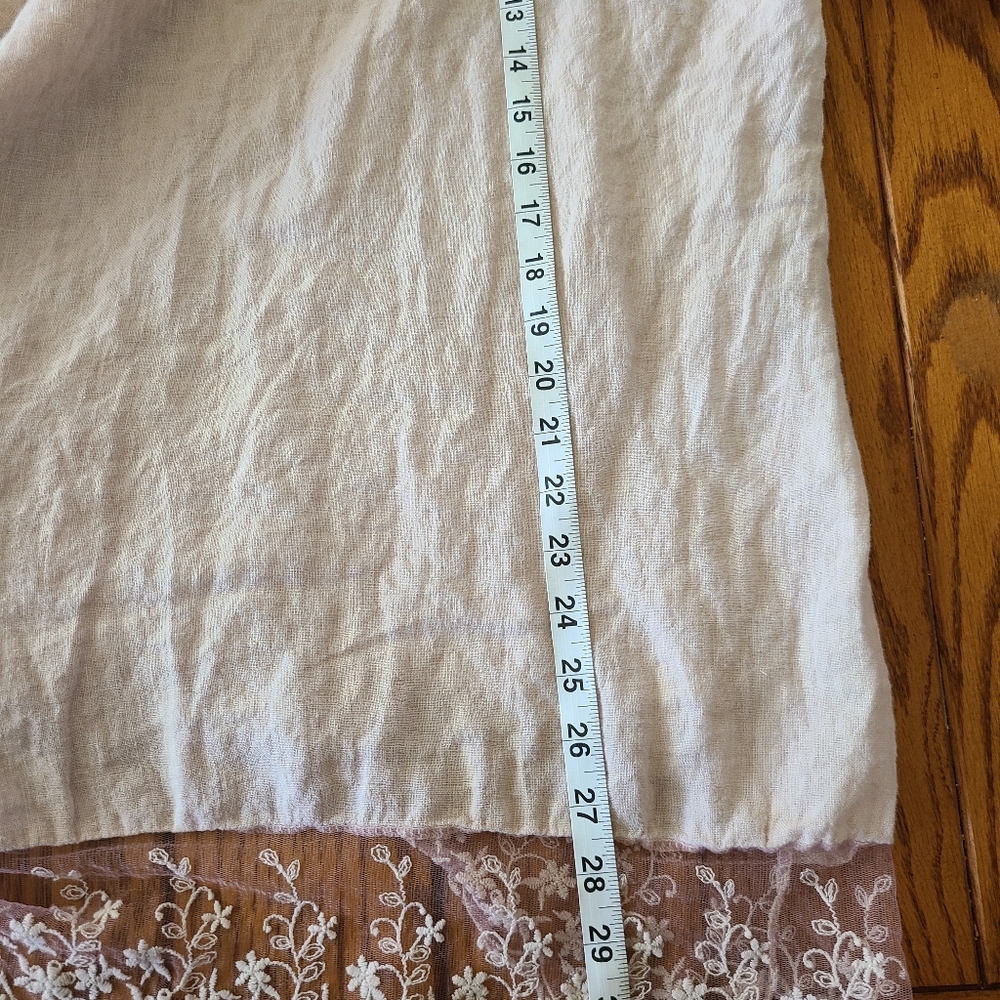 Stella Martini 2X Blush Pink Lace Hem Blouse - Picture 8 of 8